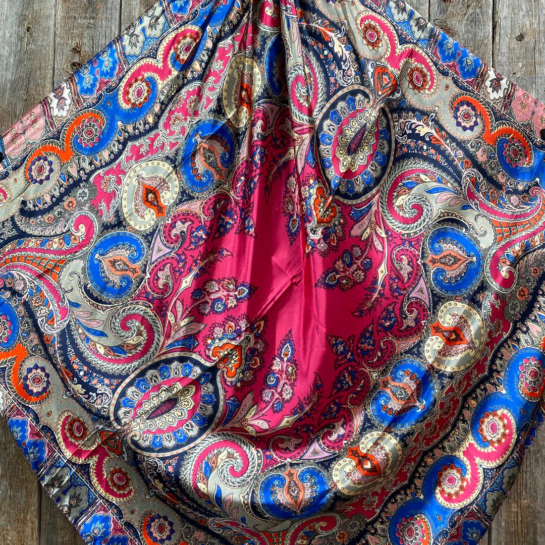 Hot Pink Paisley Wild Rag