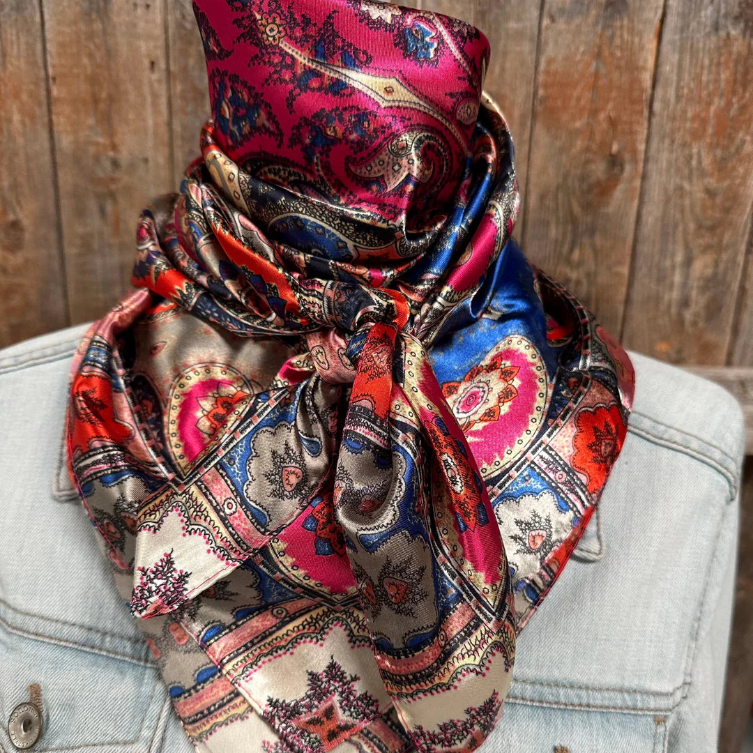 Hot Pink Paisley Wild Rag