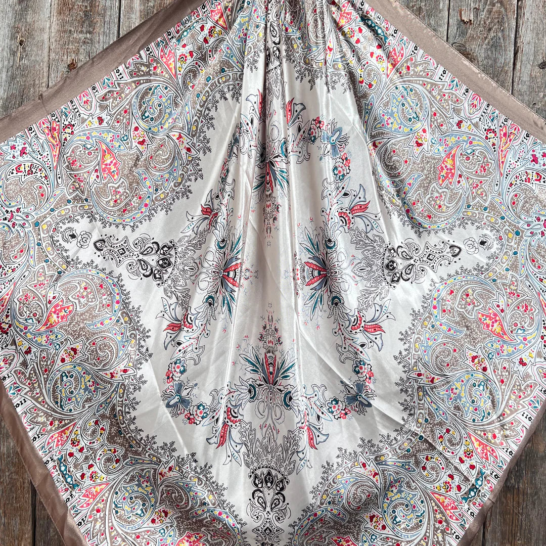 Tan Floral Wild Rag
