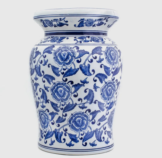 Blue Garden Begonia Podium Stool