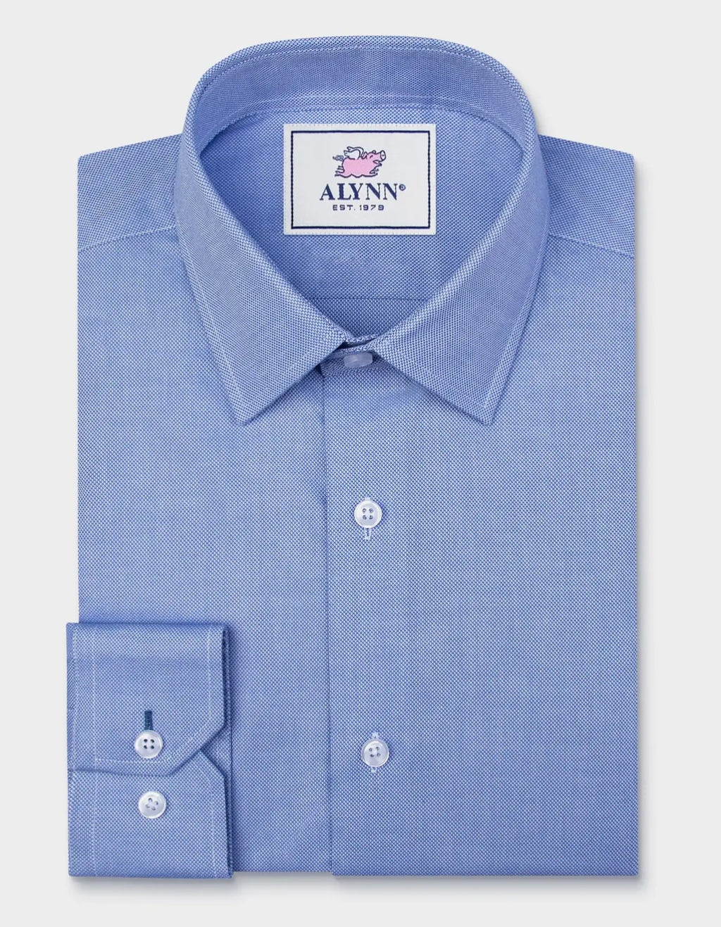 Elijah Slim Fit Medium Blue Dress Shirt by Alynn