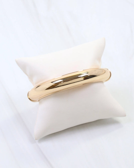 Austyn Round Hinge Bangle Bracelet Gold