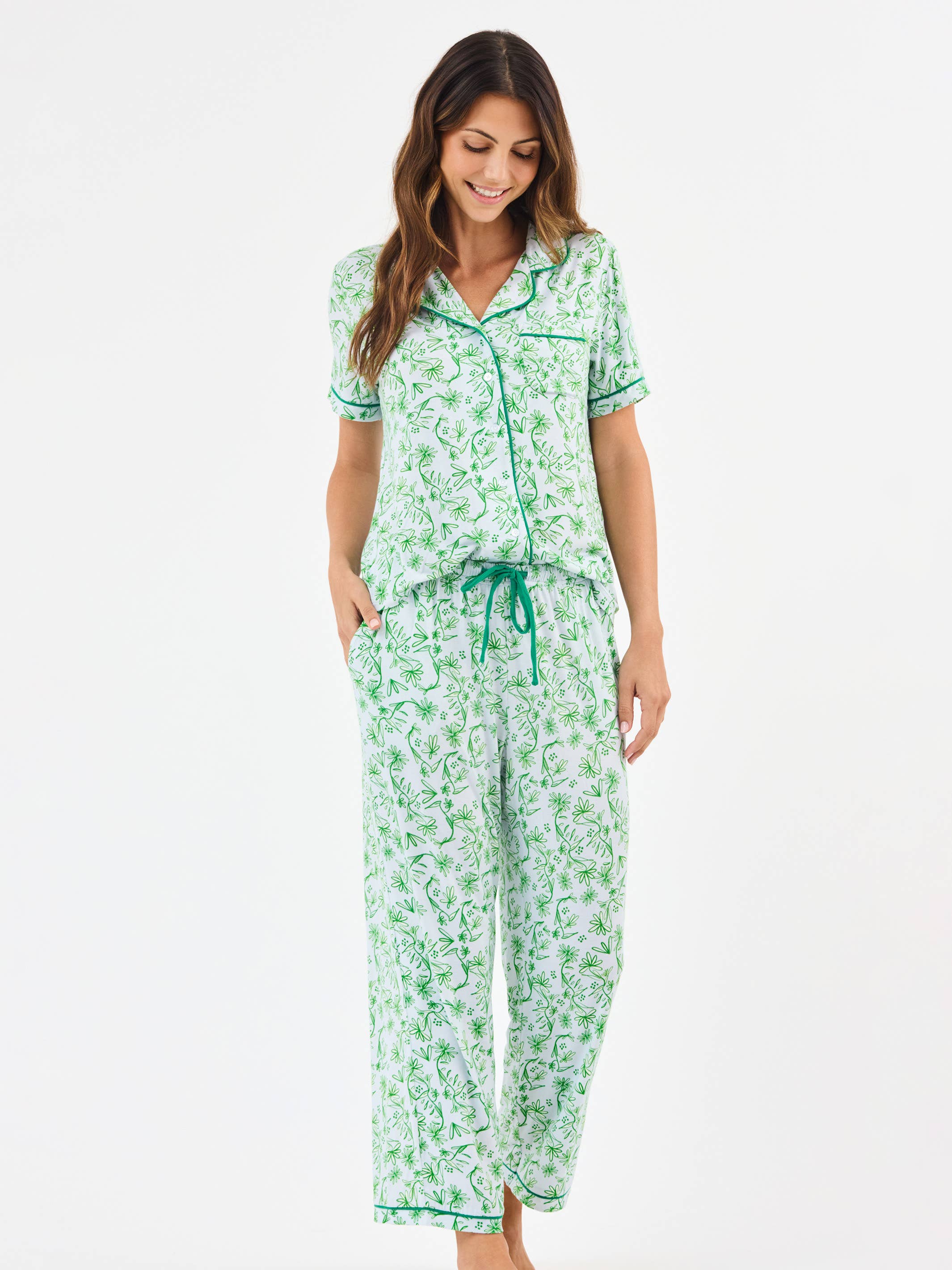 Women's Charlotte Pants Set | Laurel Blooms Light Blue