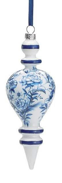 Blue and White Christmas Ornament