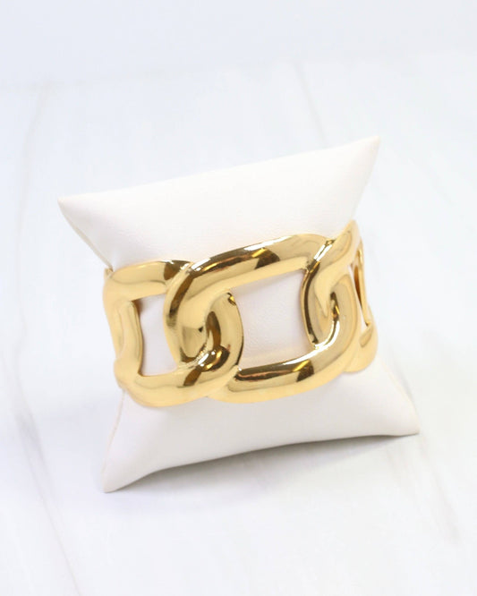 Jenny Link Cuff Bracelet Gold