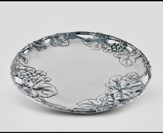 Arthur Court Grape Round Tray 12”