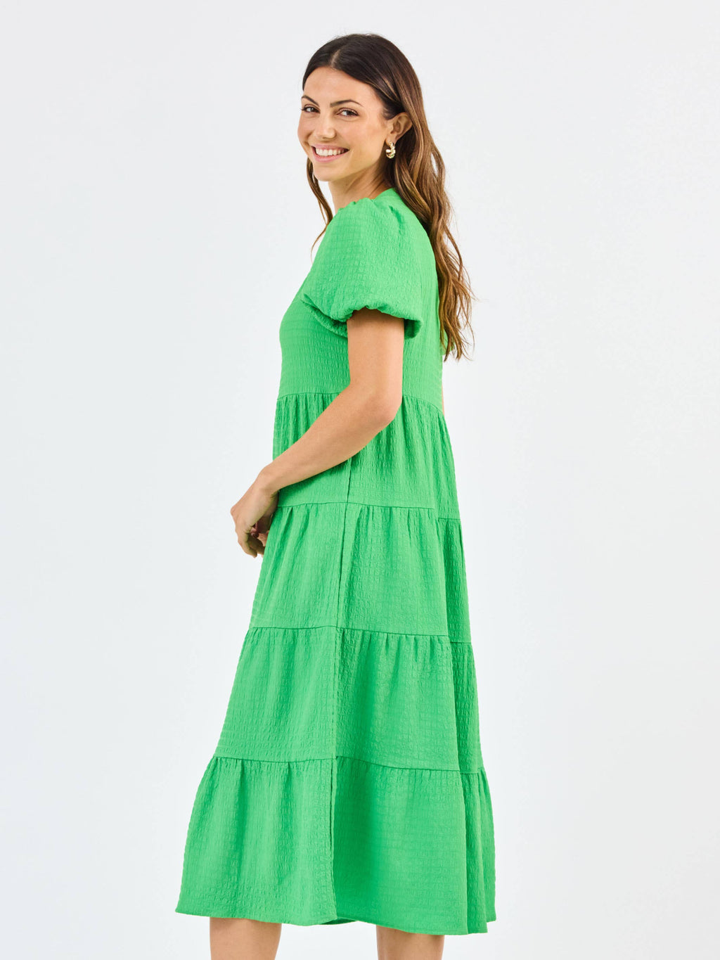 Kinsley Seersucker Dress | Green