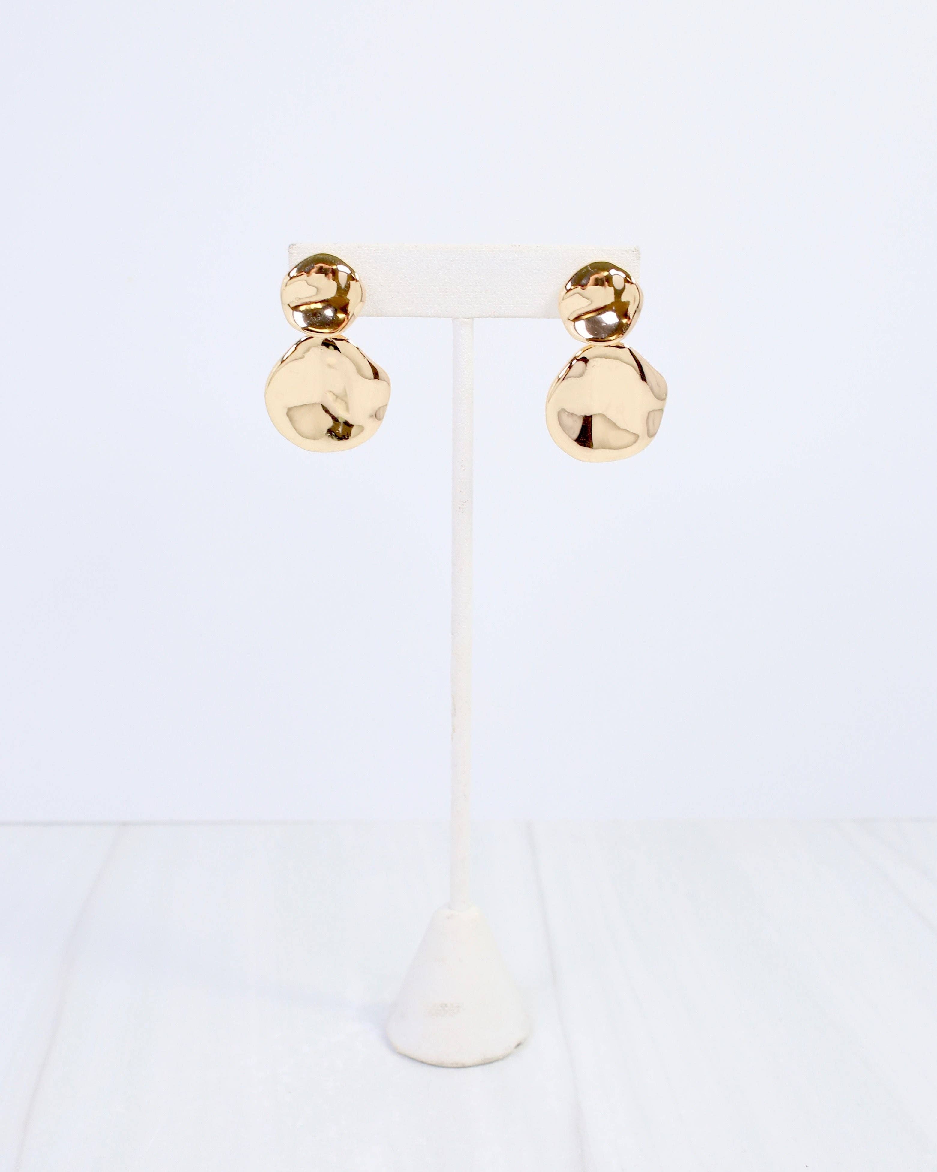 Aimee Wave Drop Earring Gold
