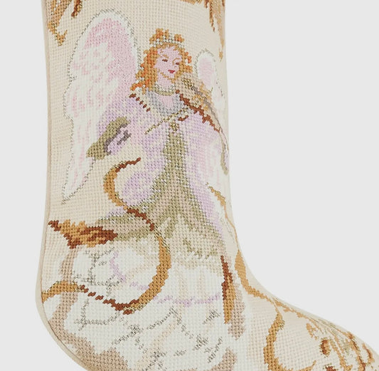 Angel Needlepoint Stocking
