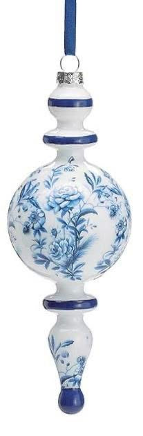 Blue and White Finial Ornament