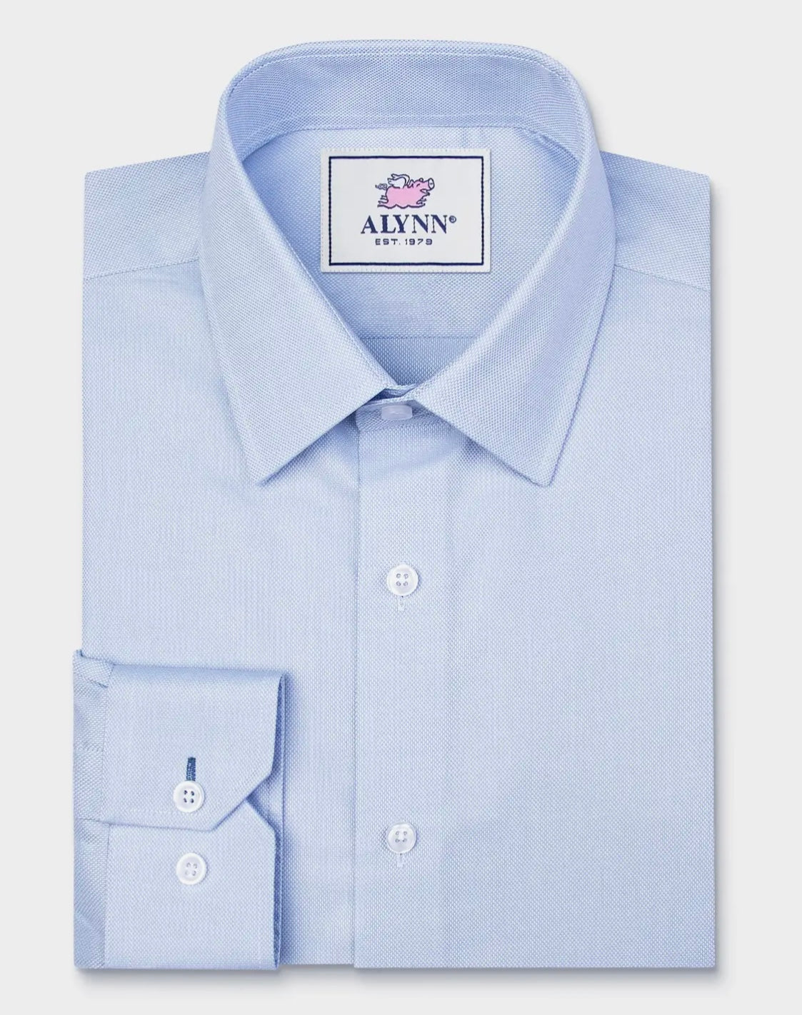 Elijah Standard Lit Fit Blue Dress Shirt by Alynn