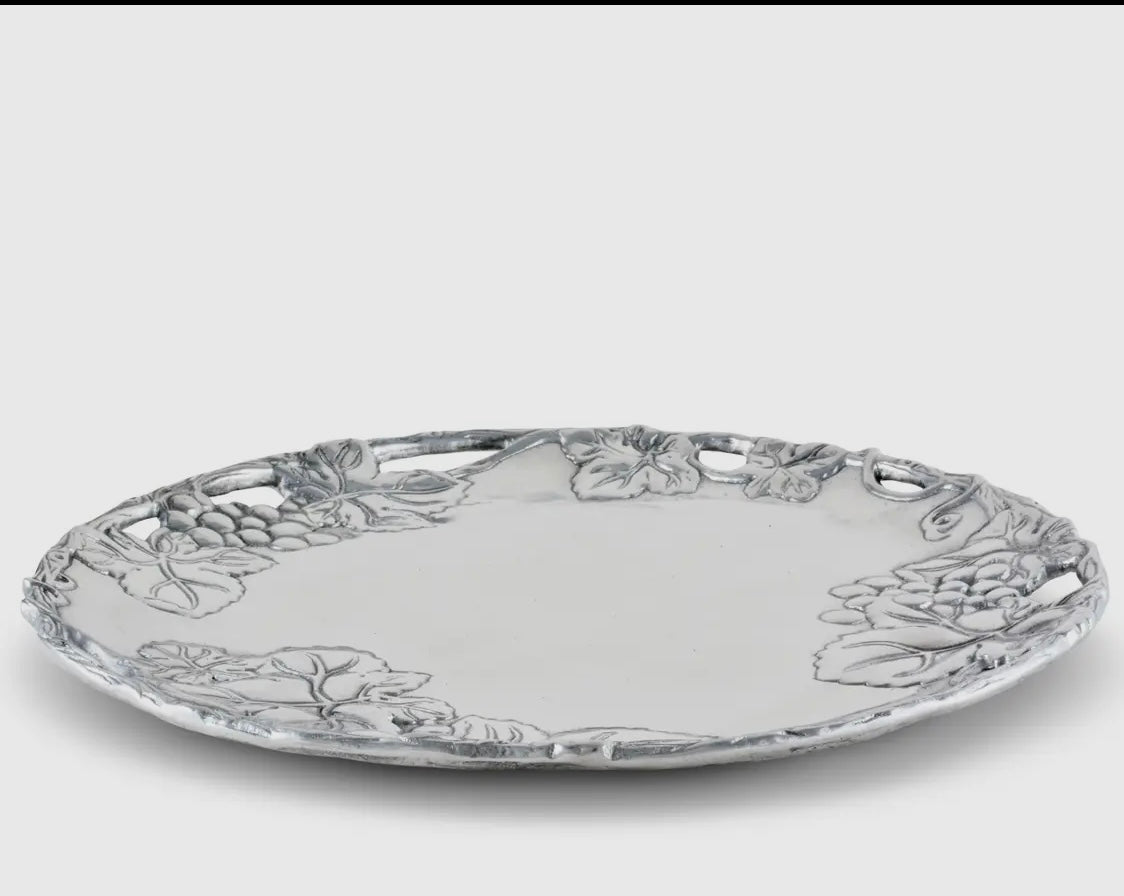 Arthur Court Grape Round Tray 12”