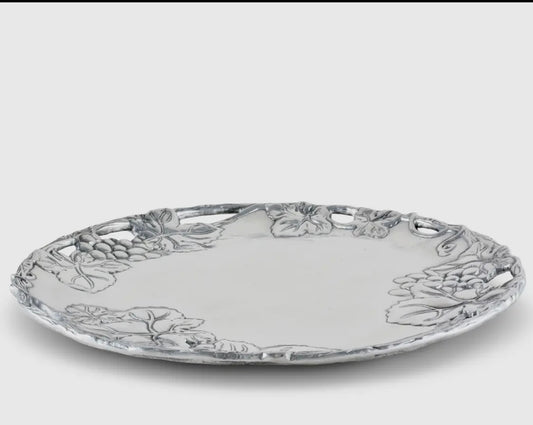 Arthur Court Grape Round Tray 12”