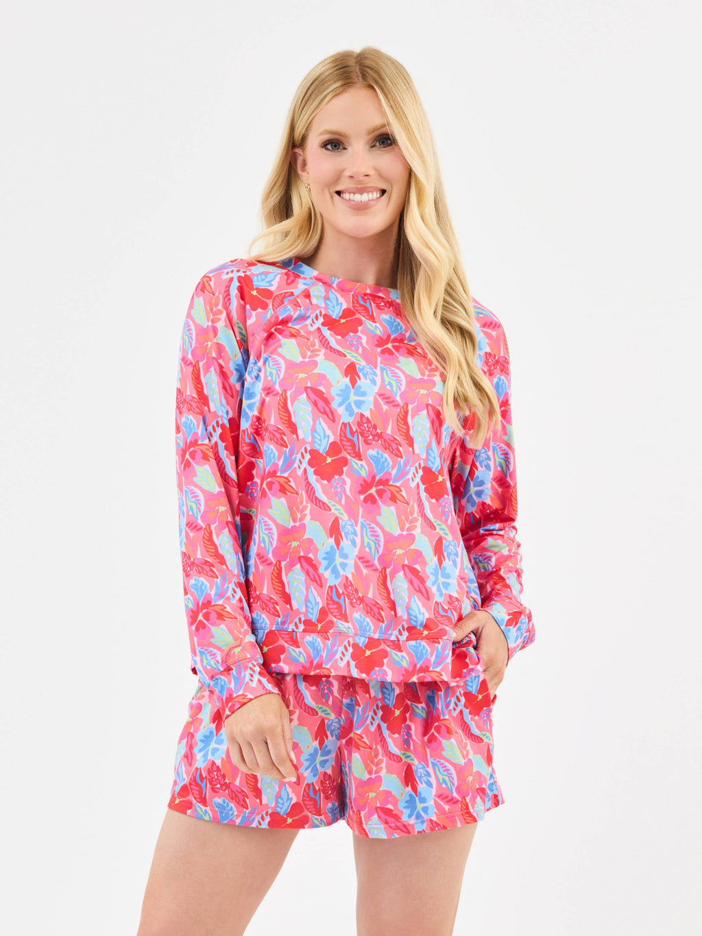 Women's Annie Pajama Shorts Set | Fiji Breeze Pink