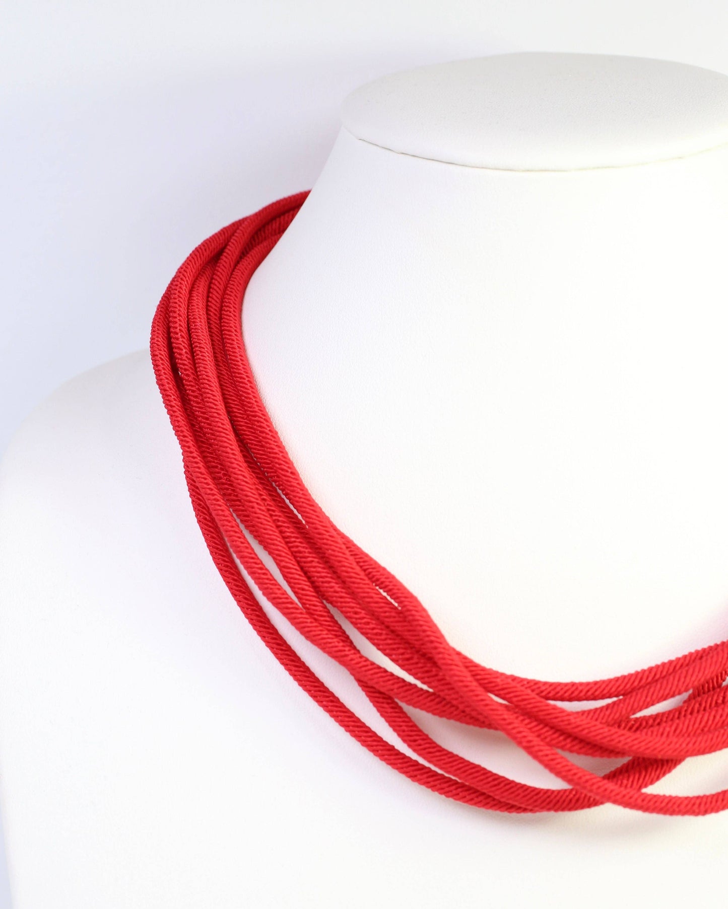 Cranley Layered Cord Necklace Red
