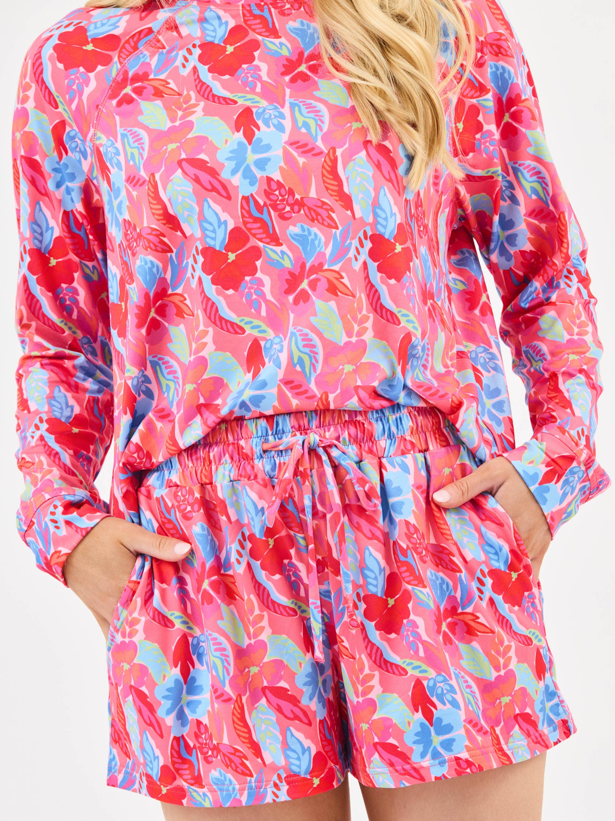 Women's Annie Pajama Shorts Set | Fiji Breeze Pink