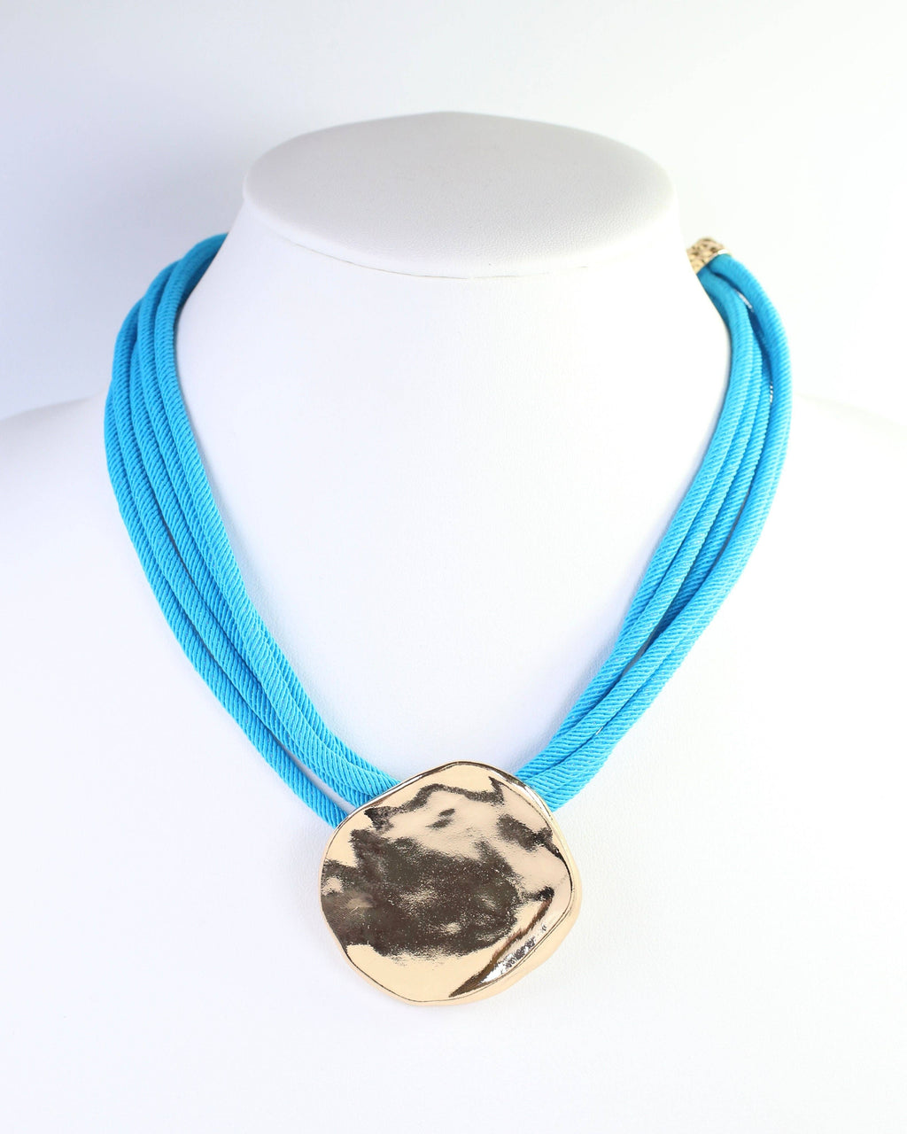 Calia Gold Pendant Cord Necklace Turquoise
