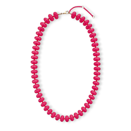 T7N045 - Candy Colored Beaded -Long Necklace