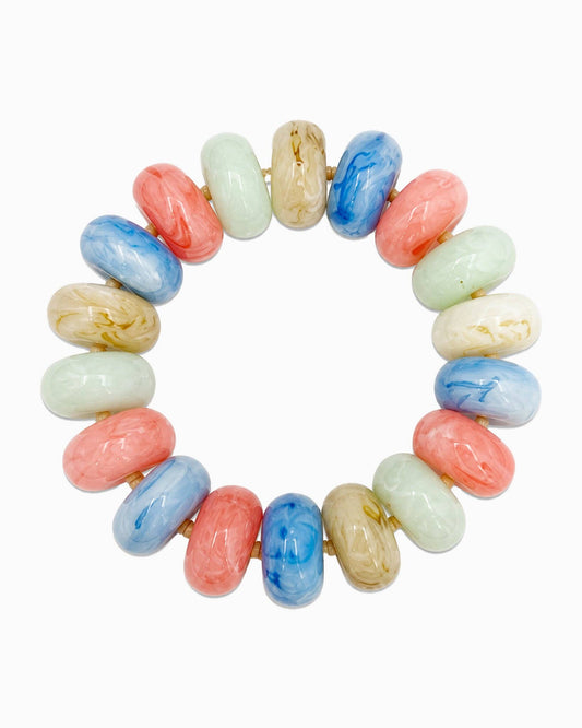 Chunky Marble Beaded Stretch Bracelet