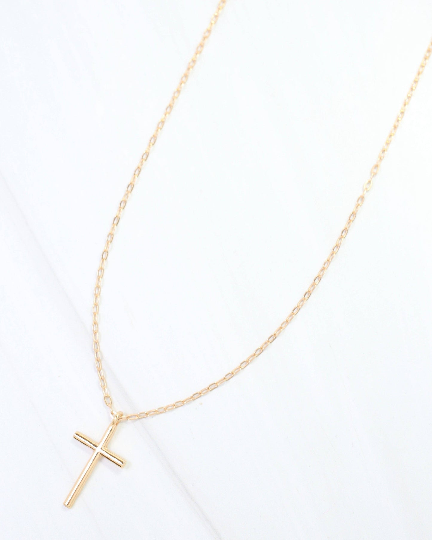 Carla Cross Necklace Gold