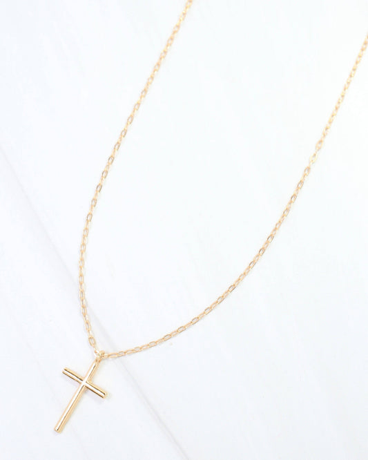 Carla Cross Necklace Gold