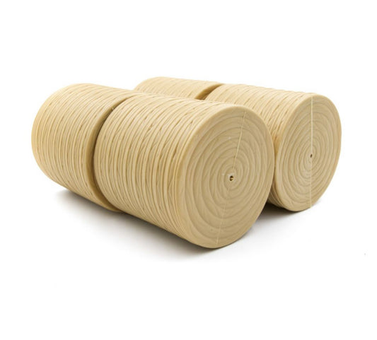 4 round bales of hay