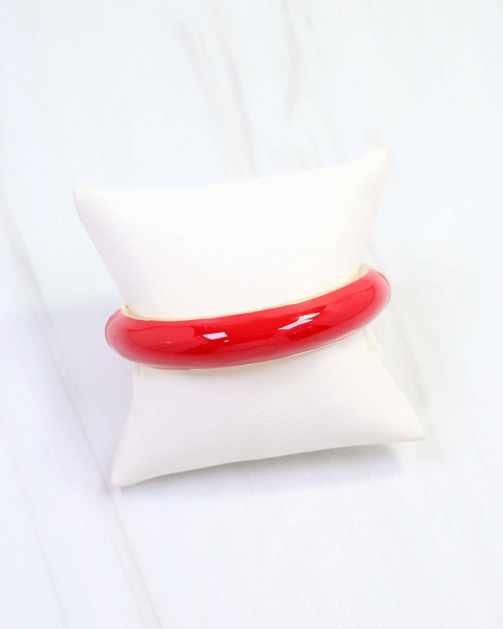 Jana Hinged Bangle Bracelet Red