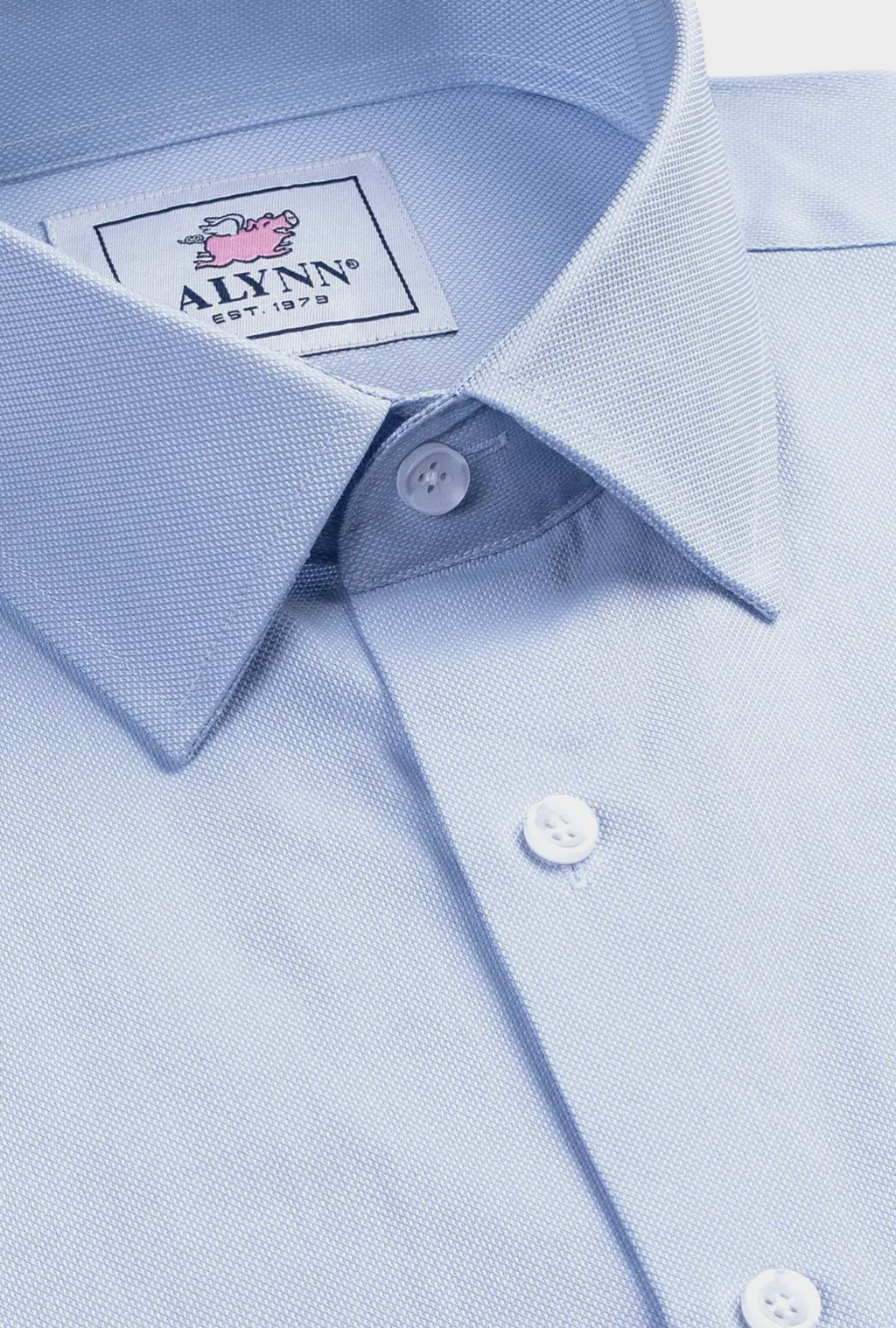 Elijah Standard Lit Fit Blue Dress Shirt by Alynn