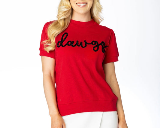 Dawgs Glitter Script Short Sleeve T-shirt