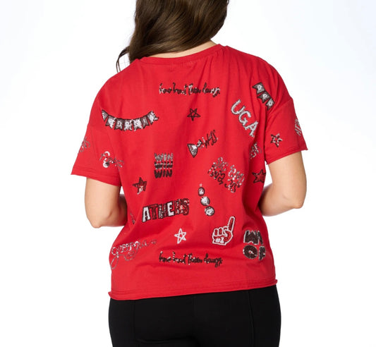 UGA Sequin Spirit Tee