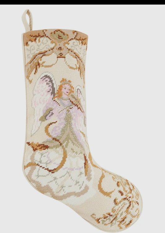 Angel Needlepoint Stocking