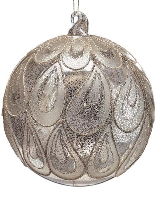 Paisley Mercury Glass Ornament - xl