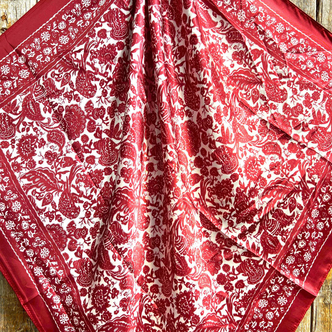 Red and Cream Wild Rag