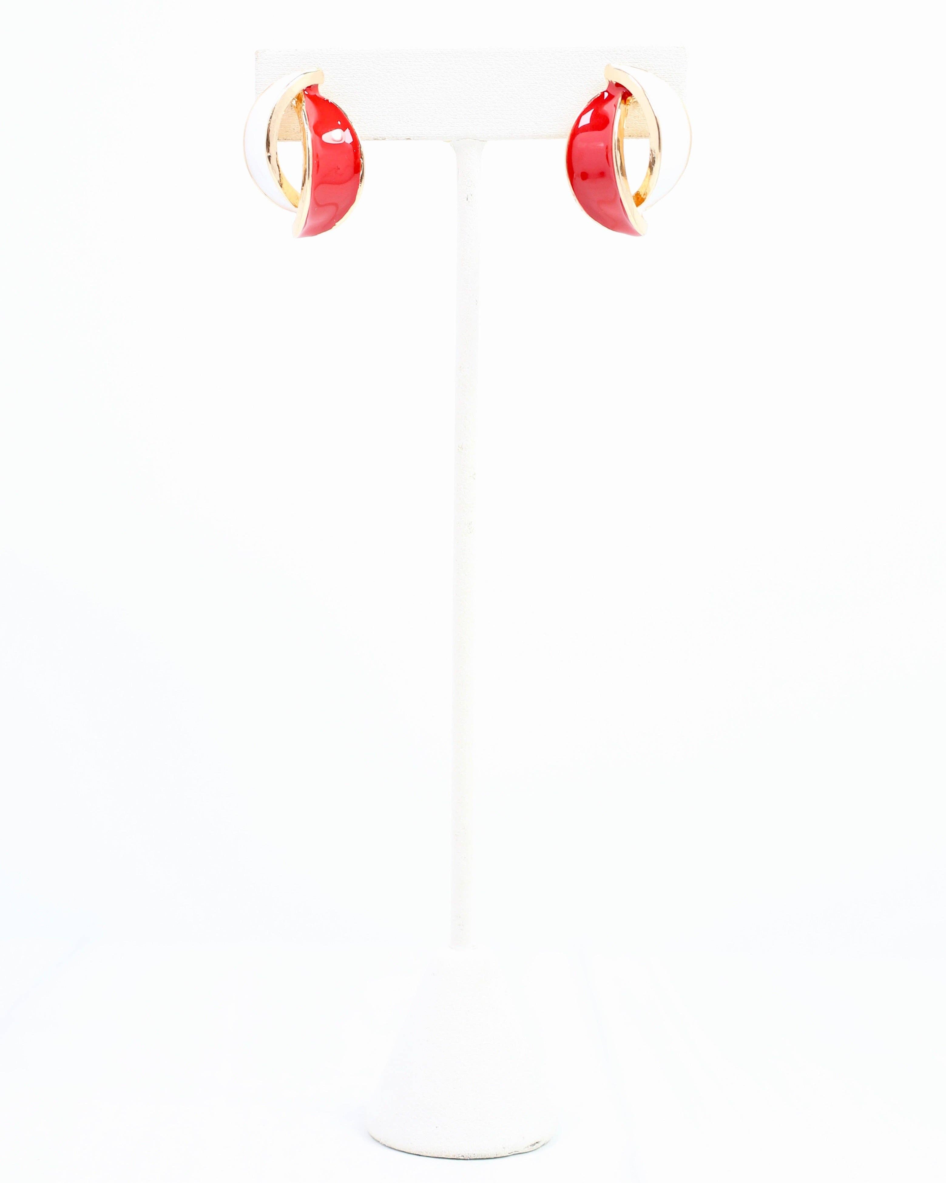 Cora Game Day Earring Red White