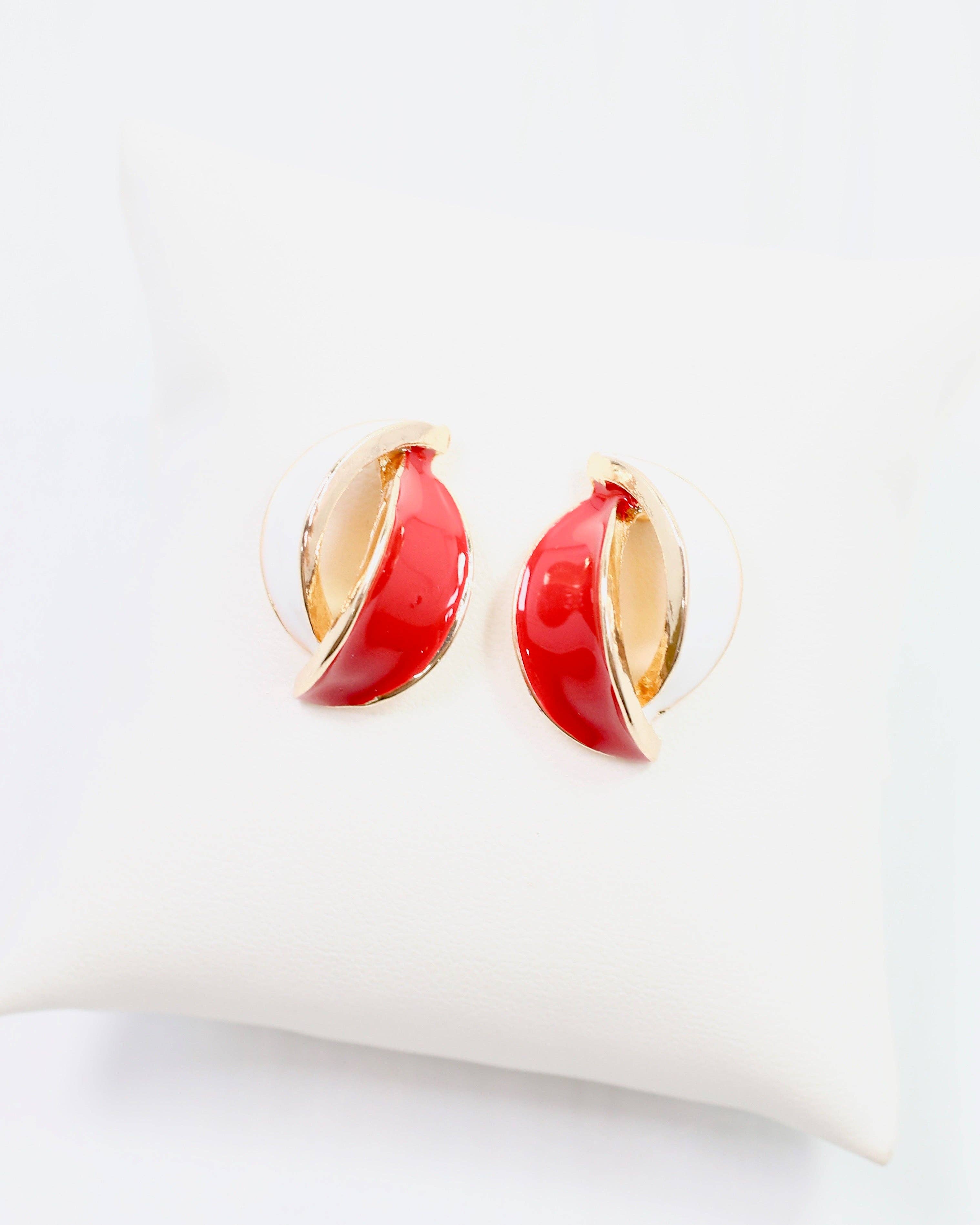 Cora Game Day Earring Red White