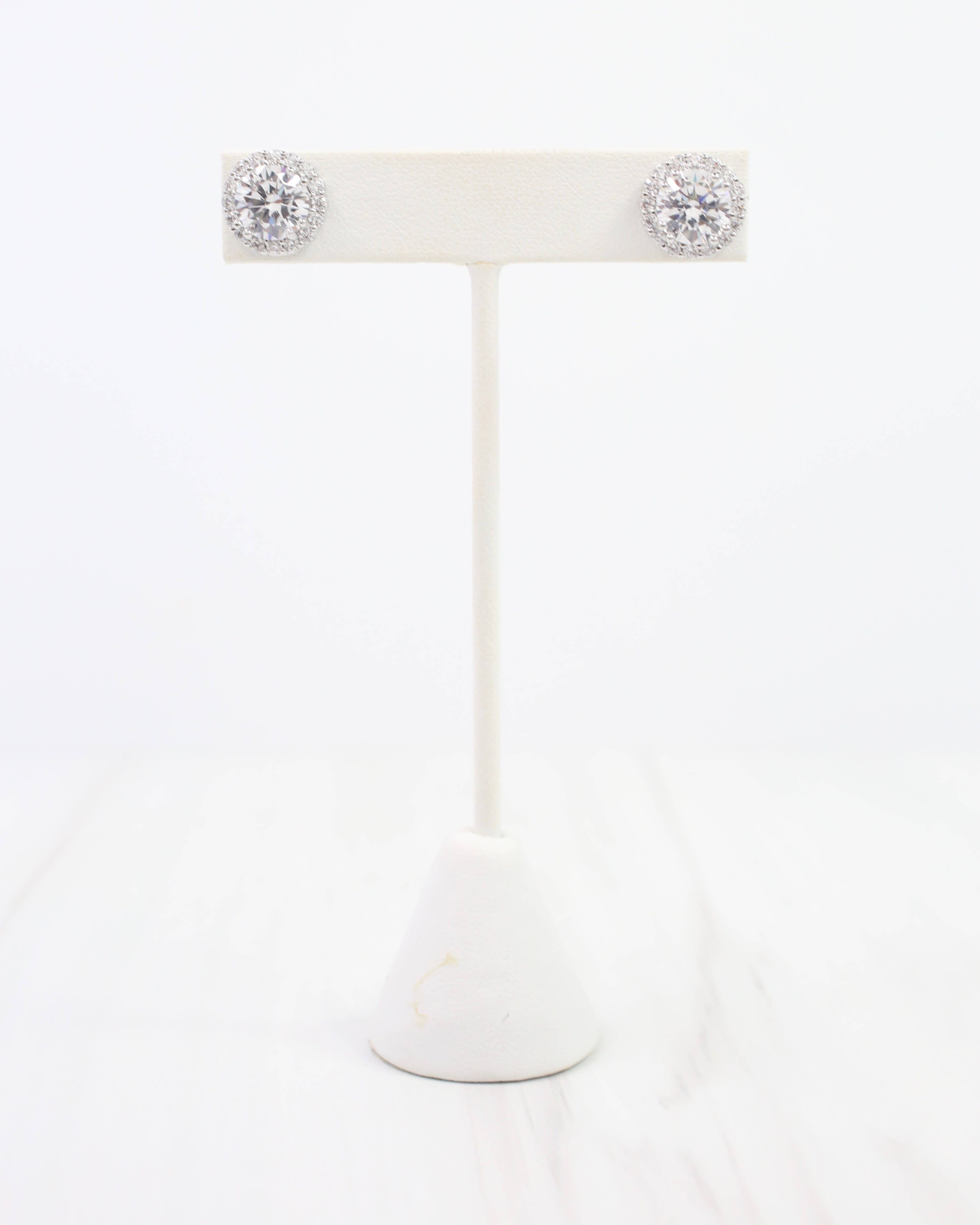 Winslow Embellished CZ Stud Earring Silver