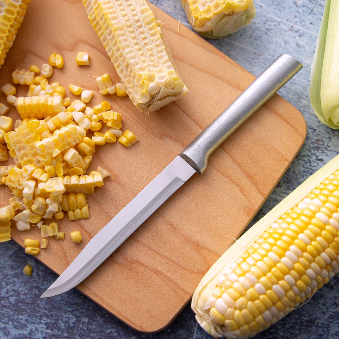 6 Utility/Steak Knives Set - Silver Handle