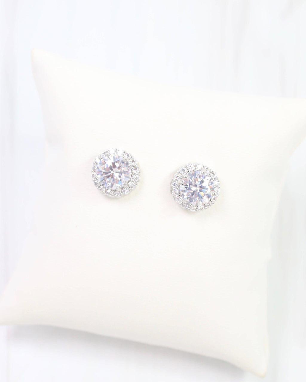 Winslow Embellished CZ Stud Earring Silver