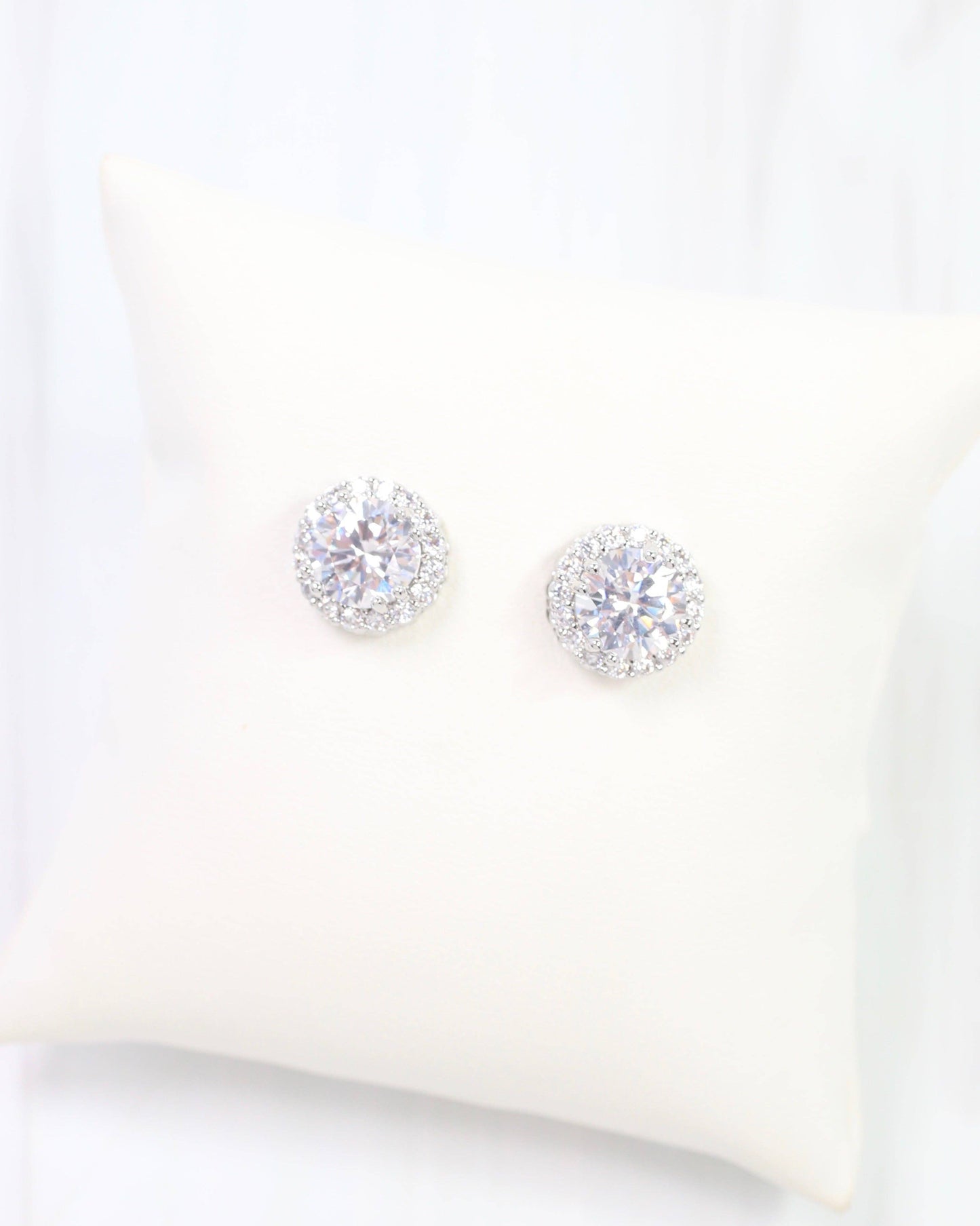 Winslow Embellished CZ Stud Earring Silver