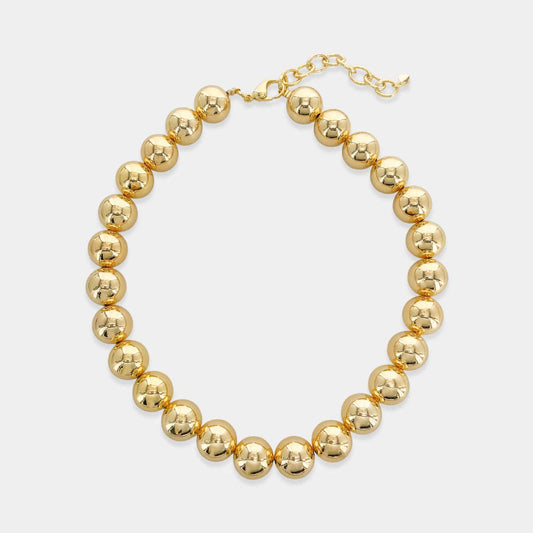 ANK399 - 16mm Golden Sphere Necklace*
