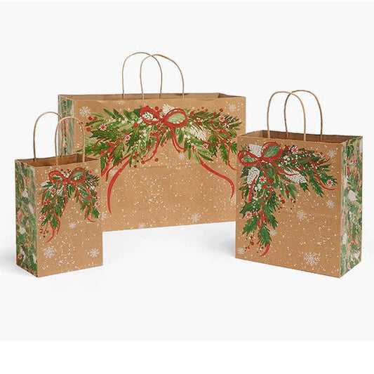 Christmas Greenery Paper Gift Bags