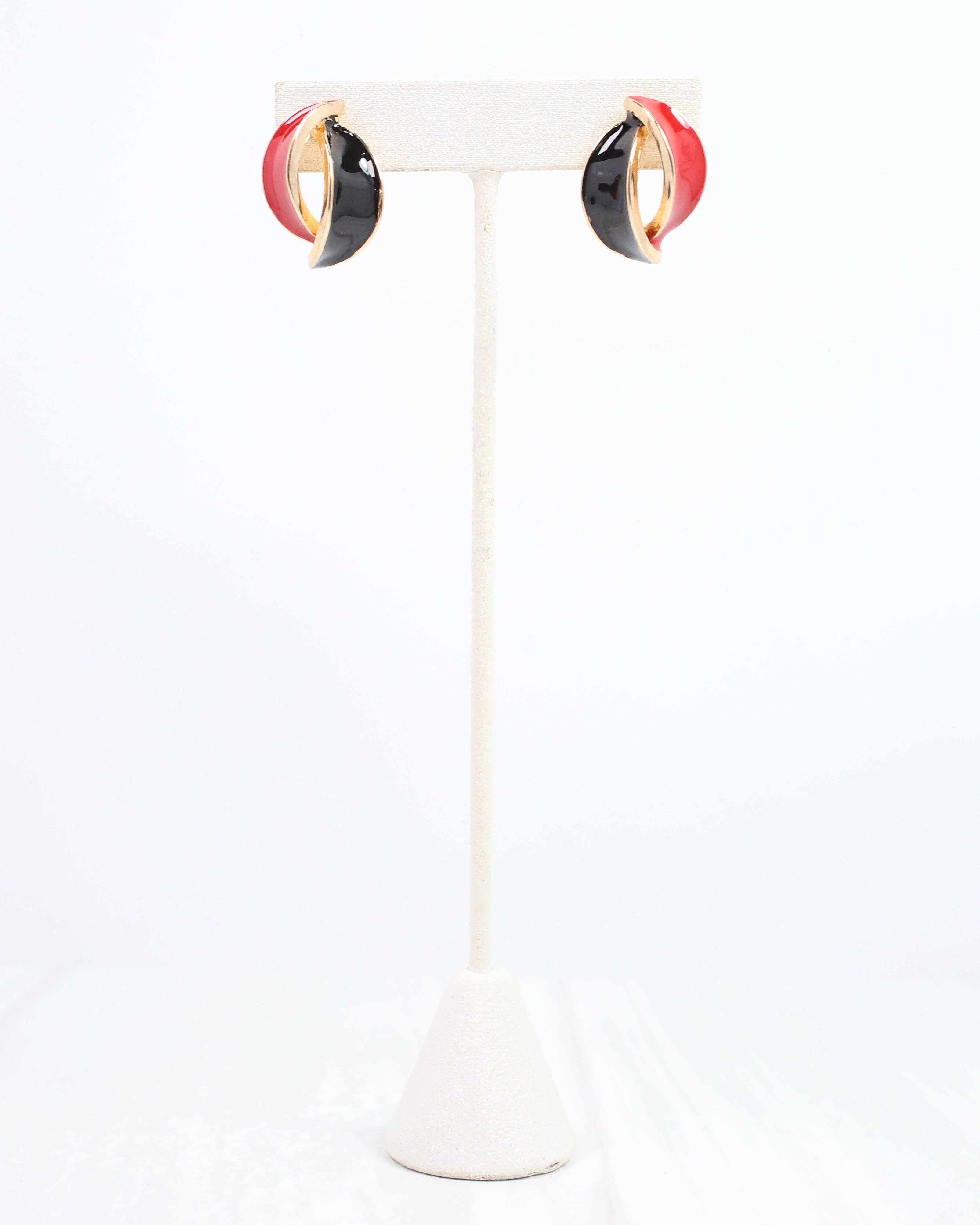 Cora Game Day Earring Red Black