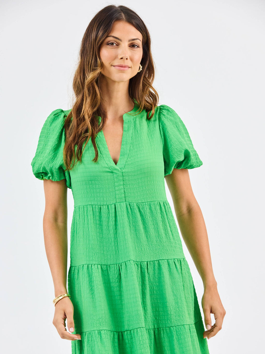Kinsley Seersucker Dress | Green