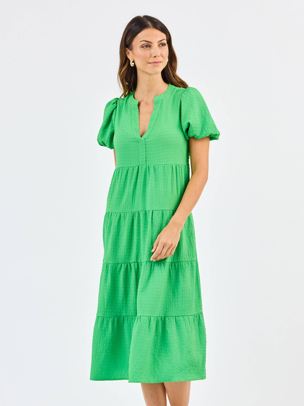Kinsley Seersucker Dress | Green