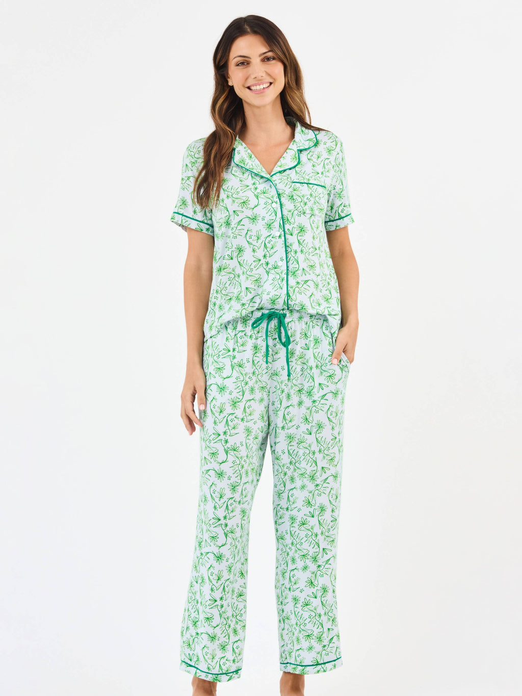 Women's Charlotte Pants Set | Laurel Blooms Light Blue